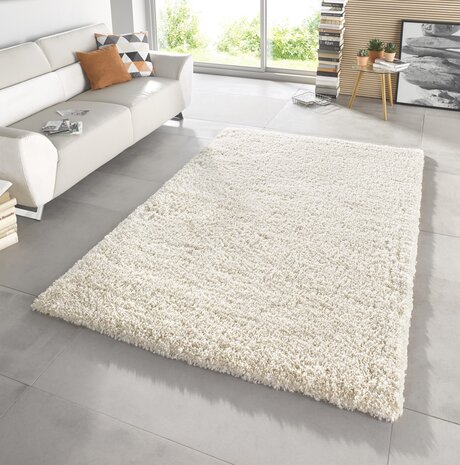 Hochflorteppich - Massiv - Venedig - Creme Hochflorteppich - Massiv - Venedig - Creme