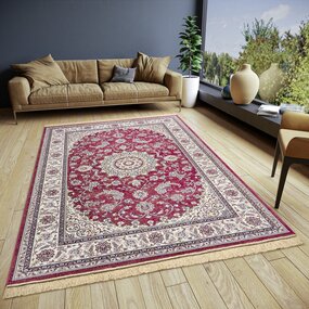 Klassischer Teppich - Almas Medaillon Rot Klassischer Teppich - Almas Medaillon Rot