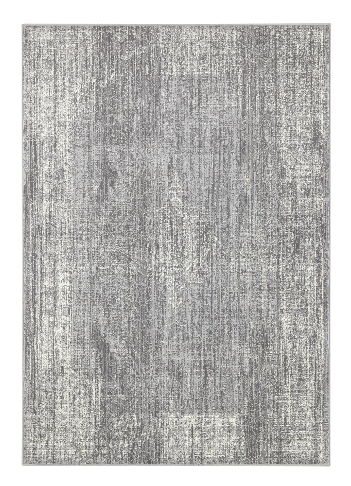 Vintage Niedrigflor-Designer-Velours-Teppich - Elysium - Grau / Creme Vintage Niedrigflor-Designer-Velours-Teppich - Elysium - Grau / Creme