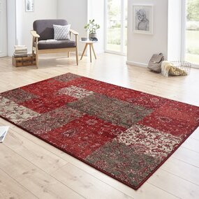 Teppich Patchwork - Kirie Rot/Braun Teppich Patchwork - Kirie Rot/Braun
