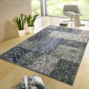 Teppich Patchwork - Kirie Grün Teppich Patchwork - Kirie Grün