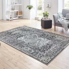 Vintage Kurzflor - Plume - Blau / Grau Vintage Kurzflor - Plume - Blau / Grau