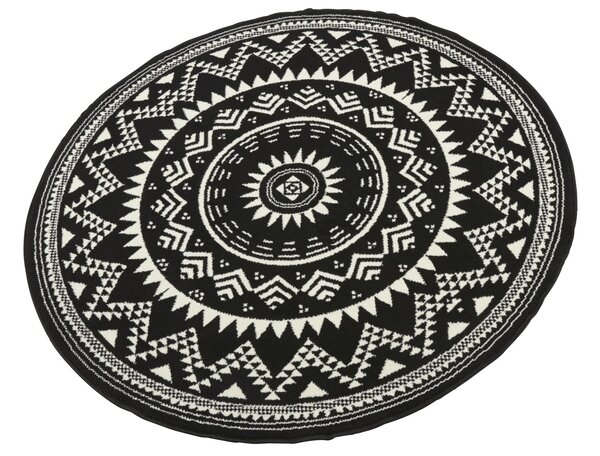 Rund Kurzflor - Valencia - Schwarz Rund Kurzflor - Valencia - Schwarz