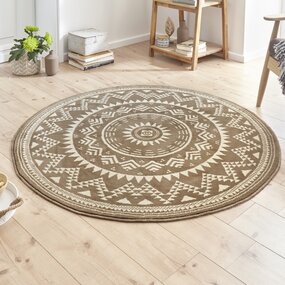 Rund Kurzflor - Valencia - Braun Rund Kurzflor - Valencia - Braun