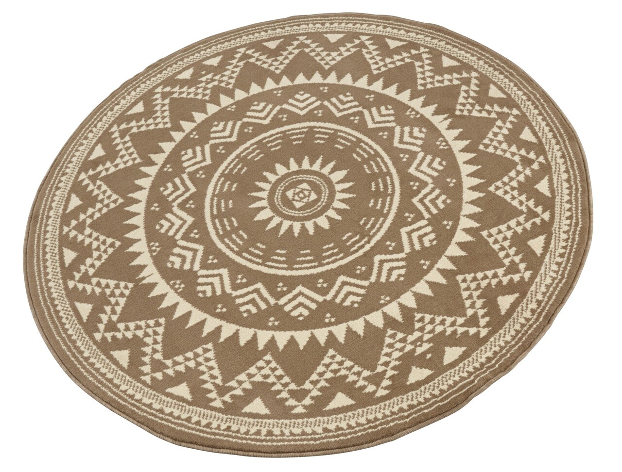 Rund Kurzflor - Valencia - Braun Rund Kurzflor - Valencia - Braun