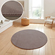 Rund waschbarer Teppich - Malaga Taupe Rund waschbarer Teppich - Malaga Taupe