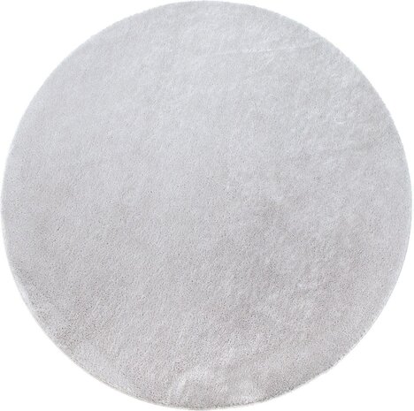 Rund waschbarer Teppich - Malaga Silber Rund waschbarer Teppich - Malaga Silber