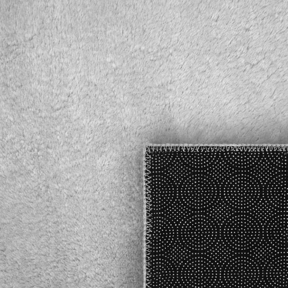 Rund waschbarer Teppich - Malaga Silber Rund waschbarer Teppich - Malaga Silber