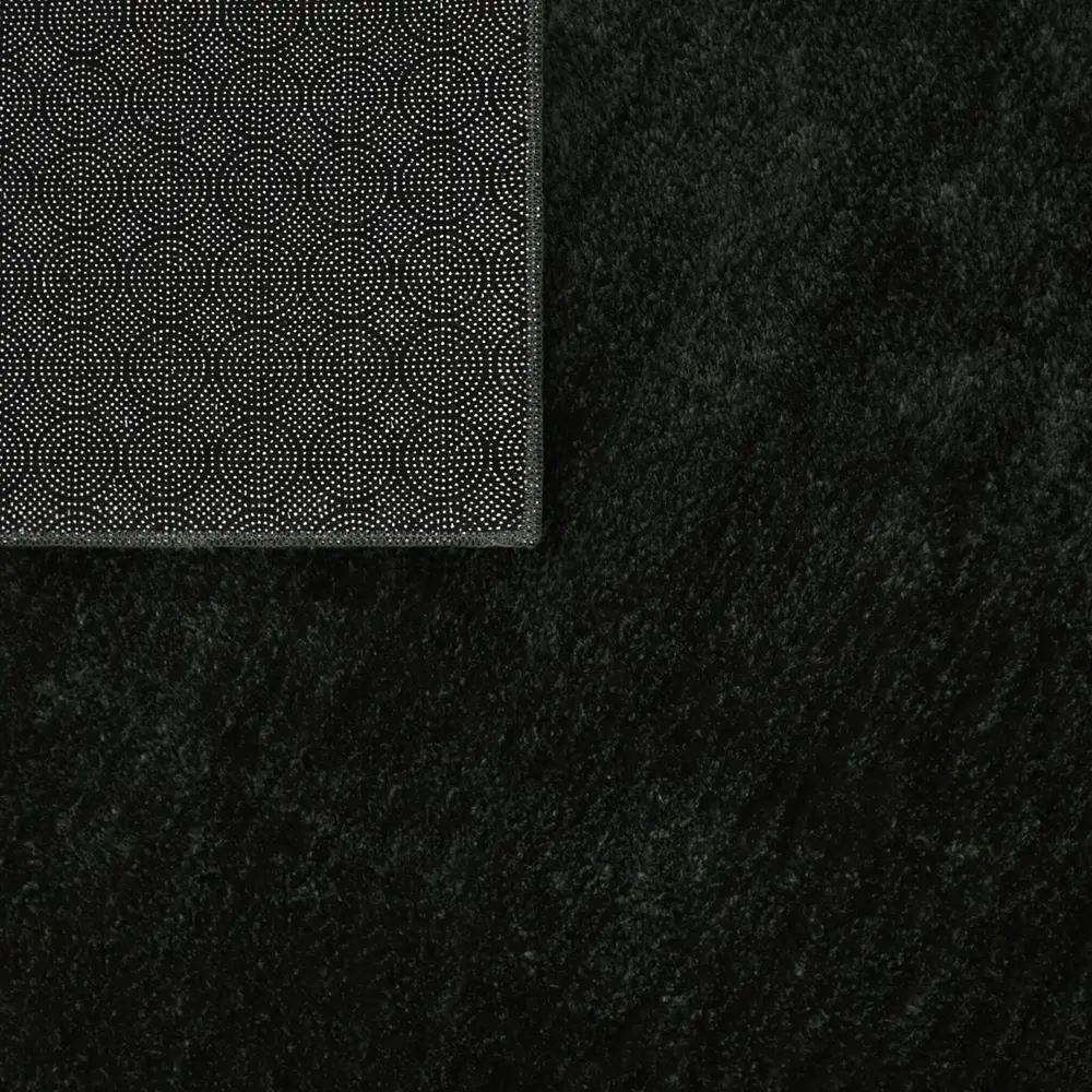 Rund abwaschbarer Teppich - Malaga Schwarz