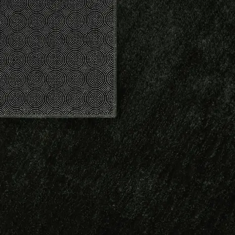 Rund abwaschbarer Teppich - Malaga Schwarz