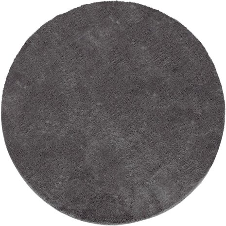 Rund waschbarer Teppich - Malaga Anthrazit Rund waschbarer Teppich - Malaga Anthrazit