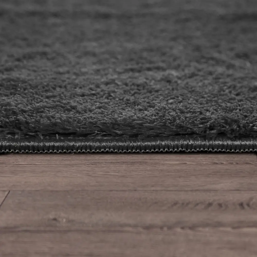 Rund waschbarer Teppich - Malaga Anthrazit Rund waschbarer Teppich - Malaga Anthrazit