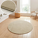 Rund abwaschbarer Teppich - Malaga Beige Rund abwaschbarer Teppich - Malaga Beige