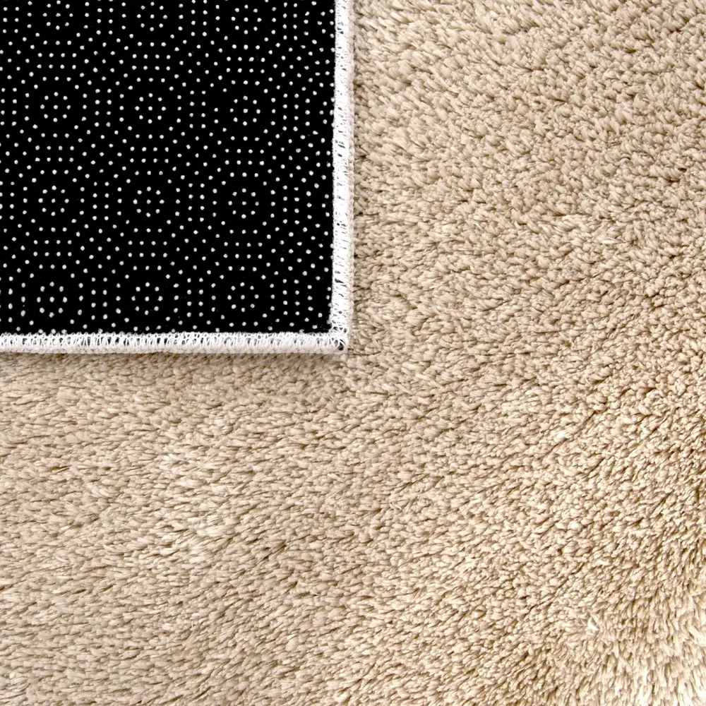 Rund abwaschbarer Teppich - Malaga Beige Rund abwaschbarer Teppich - Malaga Beige