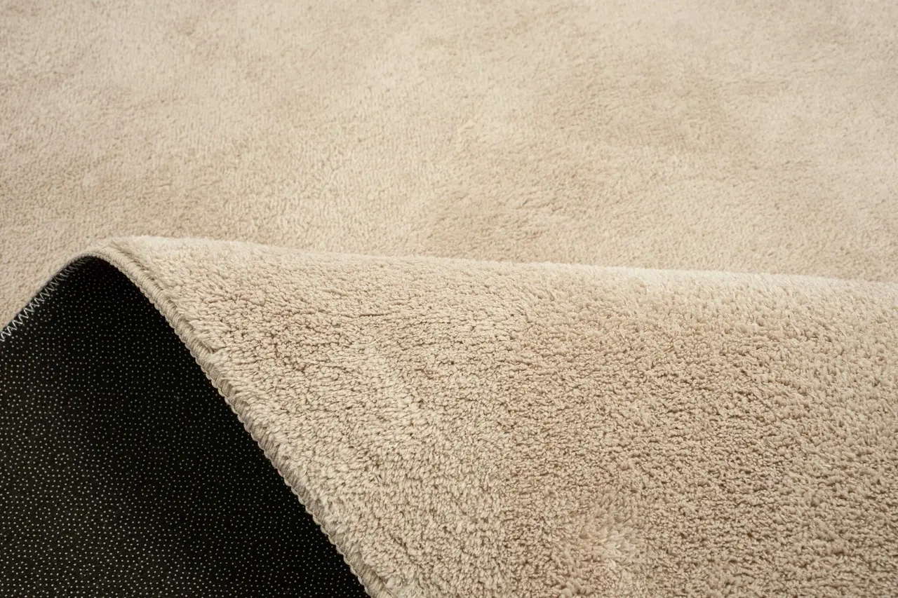 Rund abwaschbarer Teppich - Malaga Beige Rund abwaschbarer Teppich - Malaga Beige