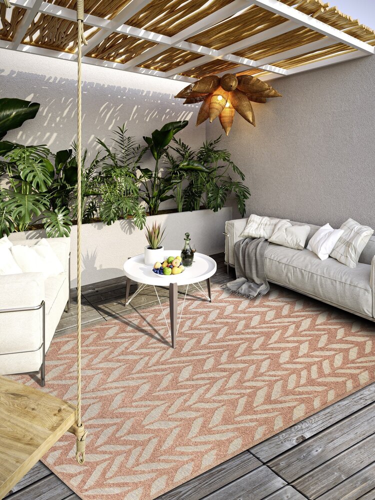 Villeroy & Boch Teppich für In & Outdoor - Georgette Natural - Kupfer Villeroy & Boch Teppich für In & Outdoor - Georgette Natural - Kupfer