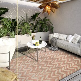 Villeroy & Boch Teppich für In & Outdoor - Georgette Natural - Kupfer Villeroy & Boch Teppich für In & Outdoor - Georgette Natural - Kupfer