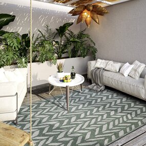 Villeroy & Boch Teppich für In & Outdoor - Georgette Natur - Jungle Grün Villeroy & Boch Teppich für In & Outdoor - Georgette Natur - Jungle Grün