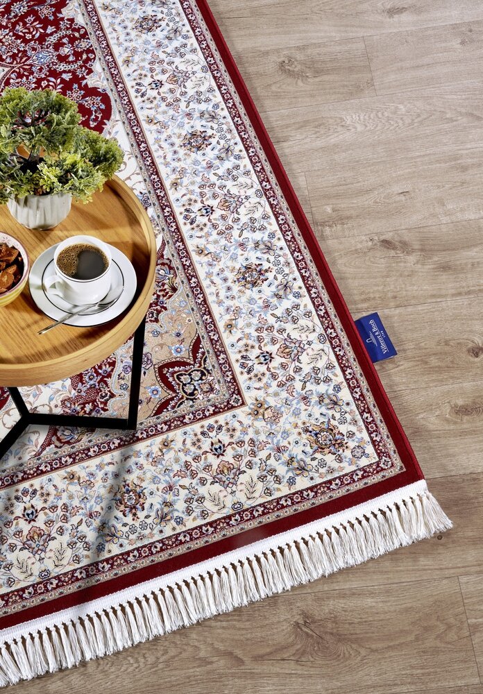 Villeroy & Boch Klassischer Kurzflor - Etienne - Rot / Creme Villeroy & Boch Klassischer Kurzflor - Etienne - Rot / Creme