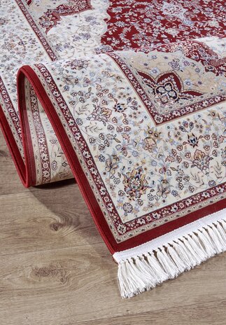 Villeroy & Boch Klassischer Kurzflor - Etienne - Rot / Creme Villeroy & Boch Klassischer Kurzflor - Etienne - Rot / Creme