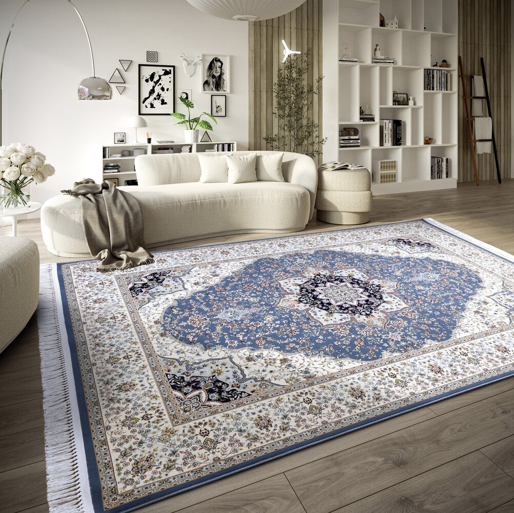Villeroy & Boch Klassischer Kurzflor - Etienne - Hellblau / Creme Villeroy & Boch Klassischer Kurzflor - Etienne - Hellblau / Creme