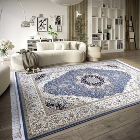 Villeroy & Boch Klassischer Kurzflor - Etienne - Hellblau / Creme Villeroy & Boch Klassischer Kurzflor - Etienne - Hellblau / Creme