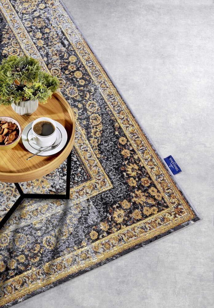 Villeroy & Boch Teppich für In & Outdoor - Classic Martha - Anthrazit / Gold Villeroy & Boch Teppich für In & Outdoor - Classic Martha - Anthrazit / Gold