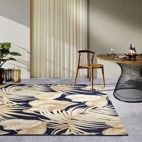 Villeroy & Boch Teppich In & Outdoor - Oktavie - Dunkelblau / Gold Villeroy & Boch Teppich In & Outdoor - Oktavie - Dunkelblau / Gold