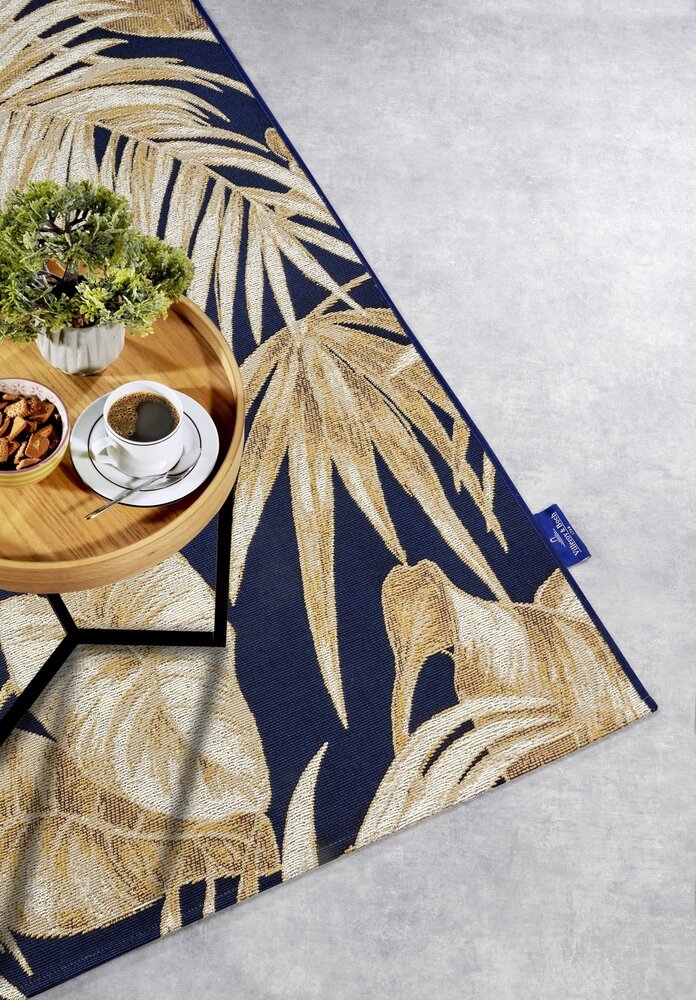 Villeroy & Boch Teppich In & Outdoor - Oktavie - Dunkelblau / Gold Villeroy & Boch Teppich In & Outdoor - Oktavie - Dunkelblau / Gold
