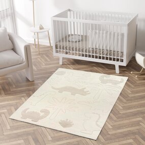 Kurzflor Theora - Dino Adventure - Kinderzimmer - Creme Kurzflor Theora - Dino Adventure - Kinderzimmer - Creme