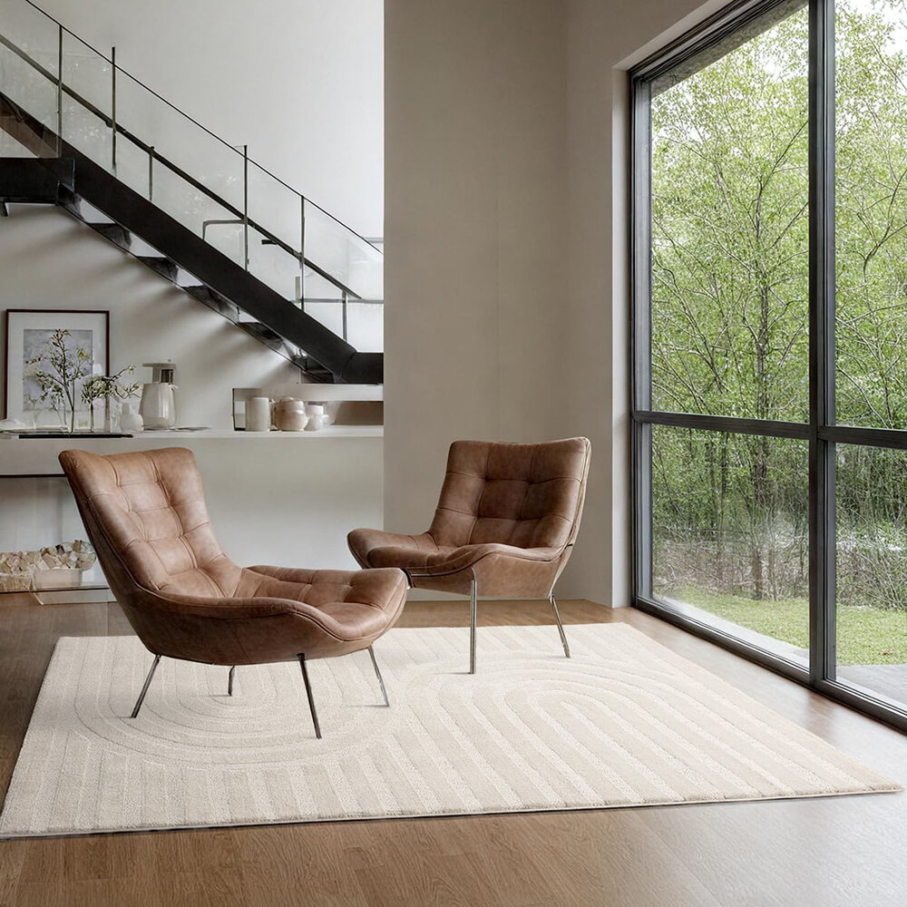 Kurzflor Ophis - Japandi - Creme Kurzflor Ophis - Japandi - Creme