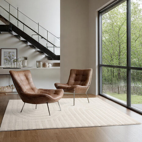 Kurzflor Ophis - Japandi - Creme Kurzflor Ophis - Japandi - Creme