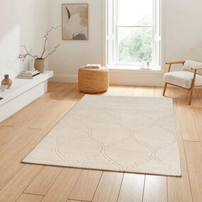 Kurzflor Delia - Barock Design - Creme Kurzflor Delia - Barock Design - Creme