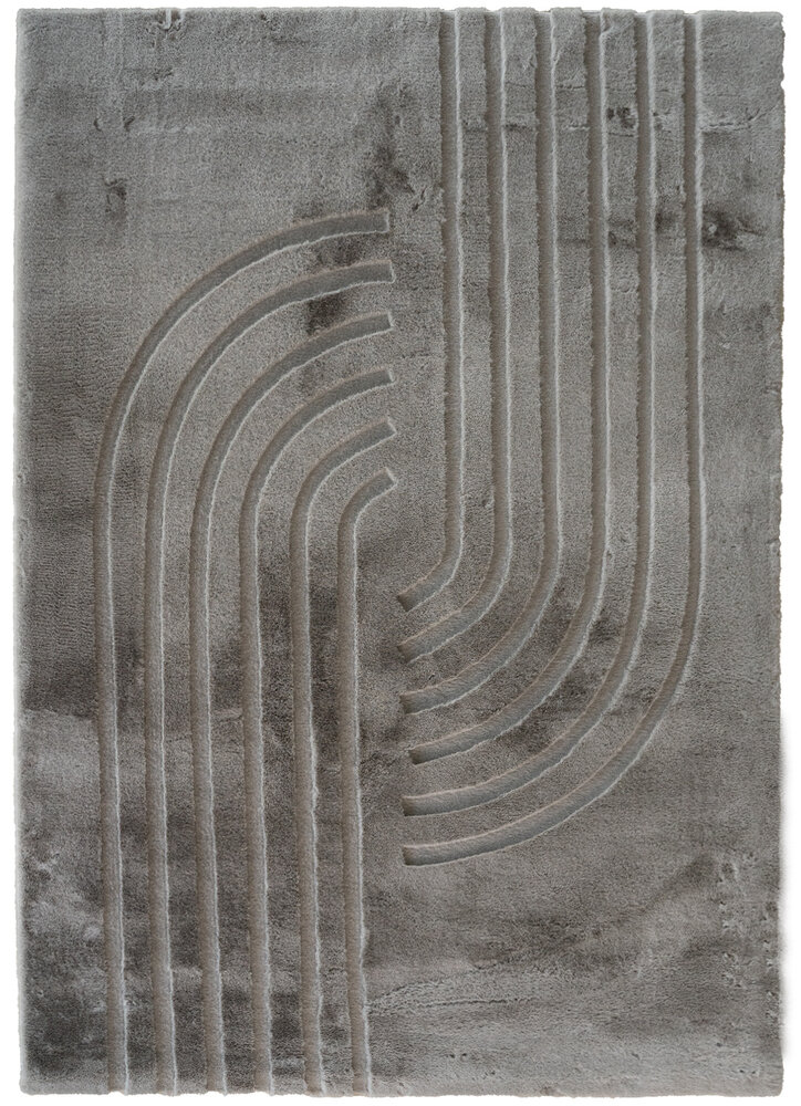 Japandi Hochflorteppich - Bohemian Arches Taupe Japandi Hochflorteppich - Bohemian Arches Taupe