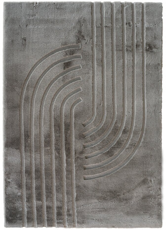 Japandi Hochflorteppich - Bohemian Arches Taupe Japandi Hochflorteppich - Bohemian Arches Taupe