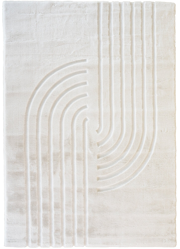 Japandi Hochflorteppich - Bohemian Arches Creme Japandi Hochflorteppich - Bohemian Arches Creme