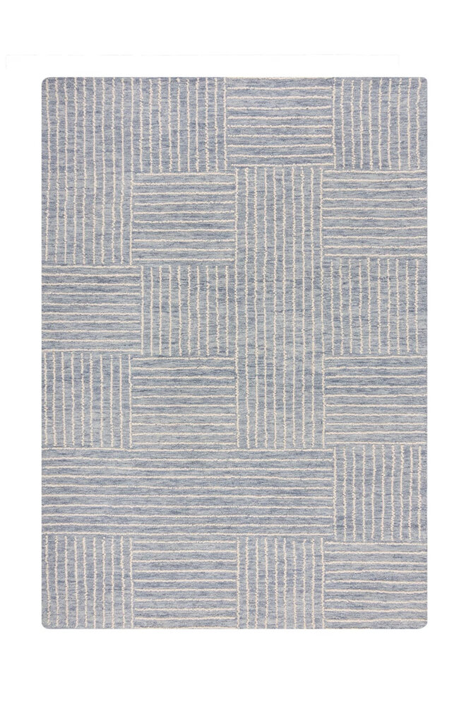 Kurzflor Karo Blau - Abstrakt - Blau Kurzflor Karo Blau - Abstrakt - Blau