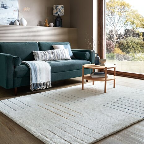 Kurzflor Dottie - Geometrisch - Wolle - Blau / Multi Kurzflor Dottie - Geometrisch - Wolle - Blau / Multi