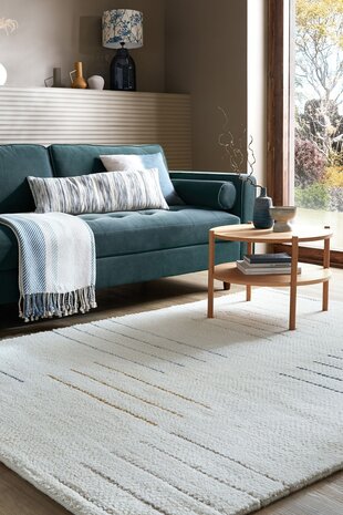 Kurzflor Dottie - Geometrisch - Wolle - Blau / Multi Kurzflor Dottie - Geometrisch - Wolle - Blau / Multi