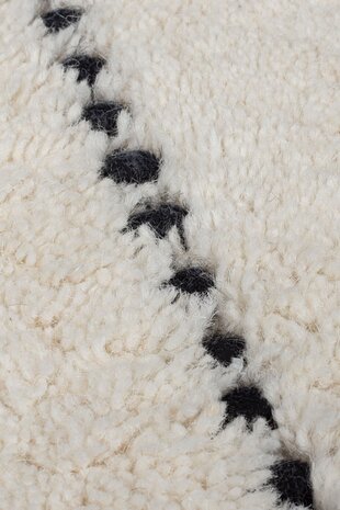 Kurzflor Dottie - Linear - Wolle - Schwarz/Weiß Kurzflor Dottie - Linear - Wolle - Schwarz/Weiß