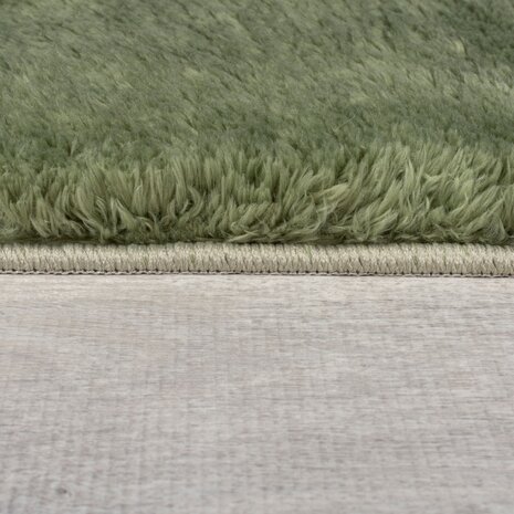 Hochflorteppich Faroe Wool Look - Flauschig - Grün Hochflorteppich Faroe Wool Look - Flauschig - Grün
