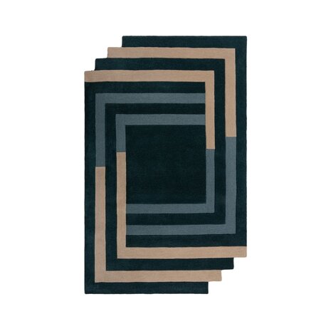 Abstrakter Teppich - Labyrinth Blau