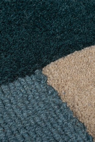 Abstrakter Teppich - Labyrinth Blau