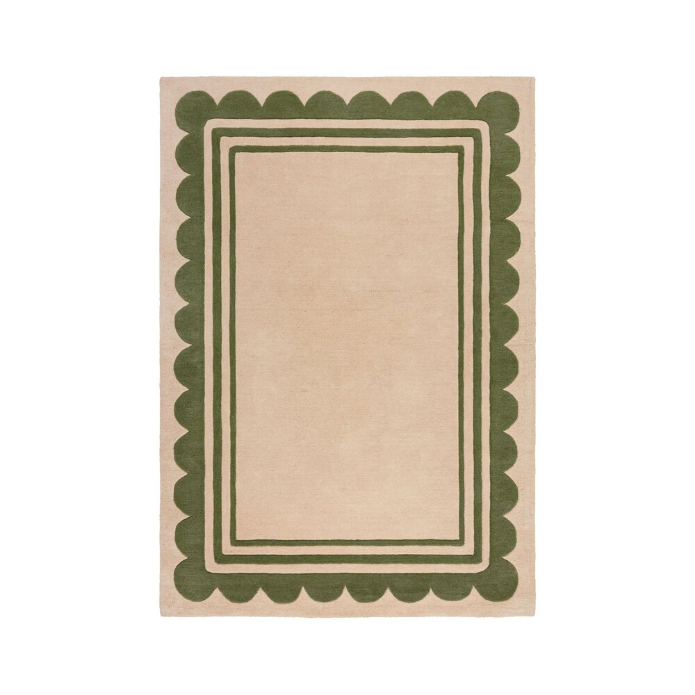 Kurzflor Lois - 100% Wolle - Grün Kurzflor Lois - 100% Wolle - Grün