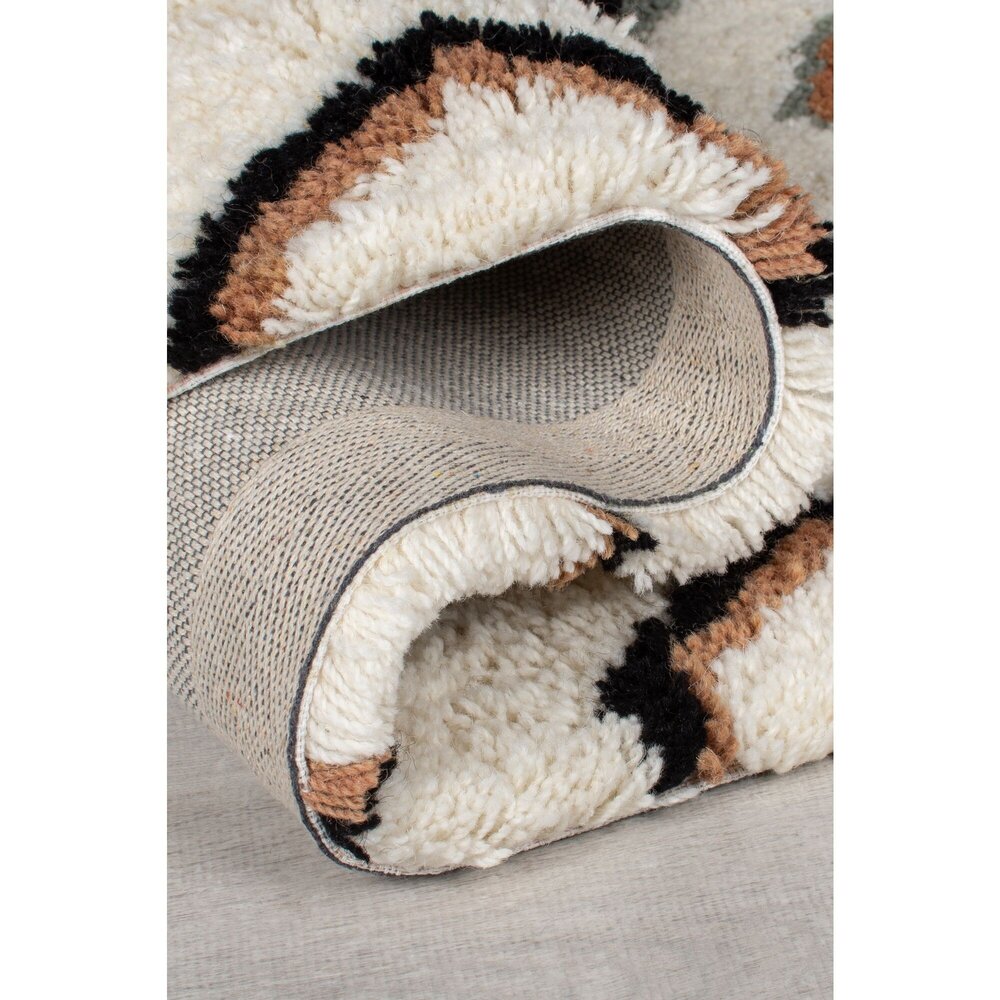 Hochflorteppich - Berber Design Midar - 100% Wolle - Shaggy - Multi Hochflorteppich - Berber Design Midar - 100% Wolle - Shaggy - Multi