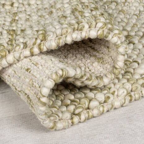 Mineralien Uni-Teppich - Kurzflor - Wolle - Polka dot Modern - Grün Mineralien Uni-Teppich - Kurzflor - Wolle - Polka dot Modern - Grün