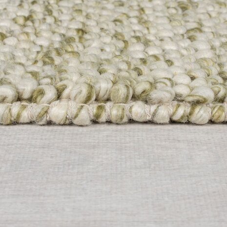 Mineralien Uni-Teppich - Kurzflor - Wolle - Polka dot Modern - Grün Mineralien Uni-Teppich - Kurzflor - Wolle - Polka dot Modern - Grün