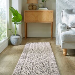 Läufer - Mineralien Diamant-Teppich - Kurzflor - Wolle - Sphären Designer Modern - Grau Läufer - Mineralien Diamant-Teppich - Kurzflor - Wolle - Sphären Designer Modern - Grau