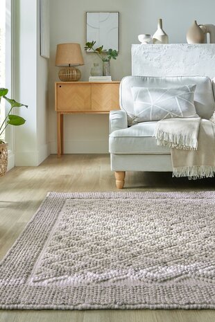 Mineralien Diamant-Teppich - Kurzflor - Wolle - Ball Designer Modern - Grau Mineralien Diamant-Teppich - Kurzflor - Wolle - Ball Designer Modern - Grau