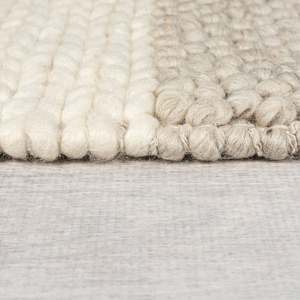 Mineralien Patchwork-Teppich - Kurzflor - Wolle - Ball Blocked Modern - Beige / Natur Mineralien Patchwork-Teppich - Kurzflor - Wolle - Ball Blocked Modern - Beige / Natur